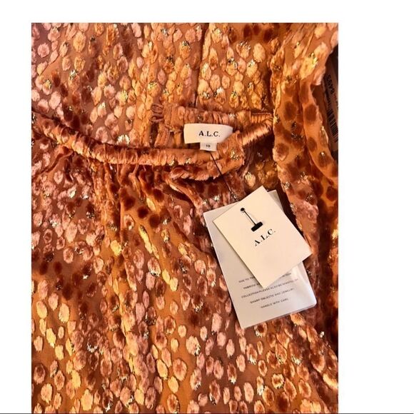 A.L.C Kinsa II Lurex Jacquard Textured Halter Sleeveless Cami Top Size 10 NEW - Picture 9 of 9